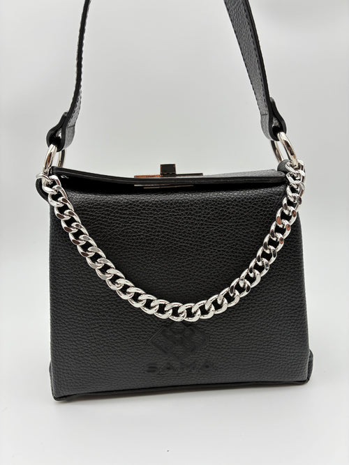 Corina Mini Satchel in Obsidian