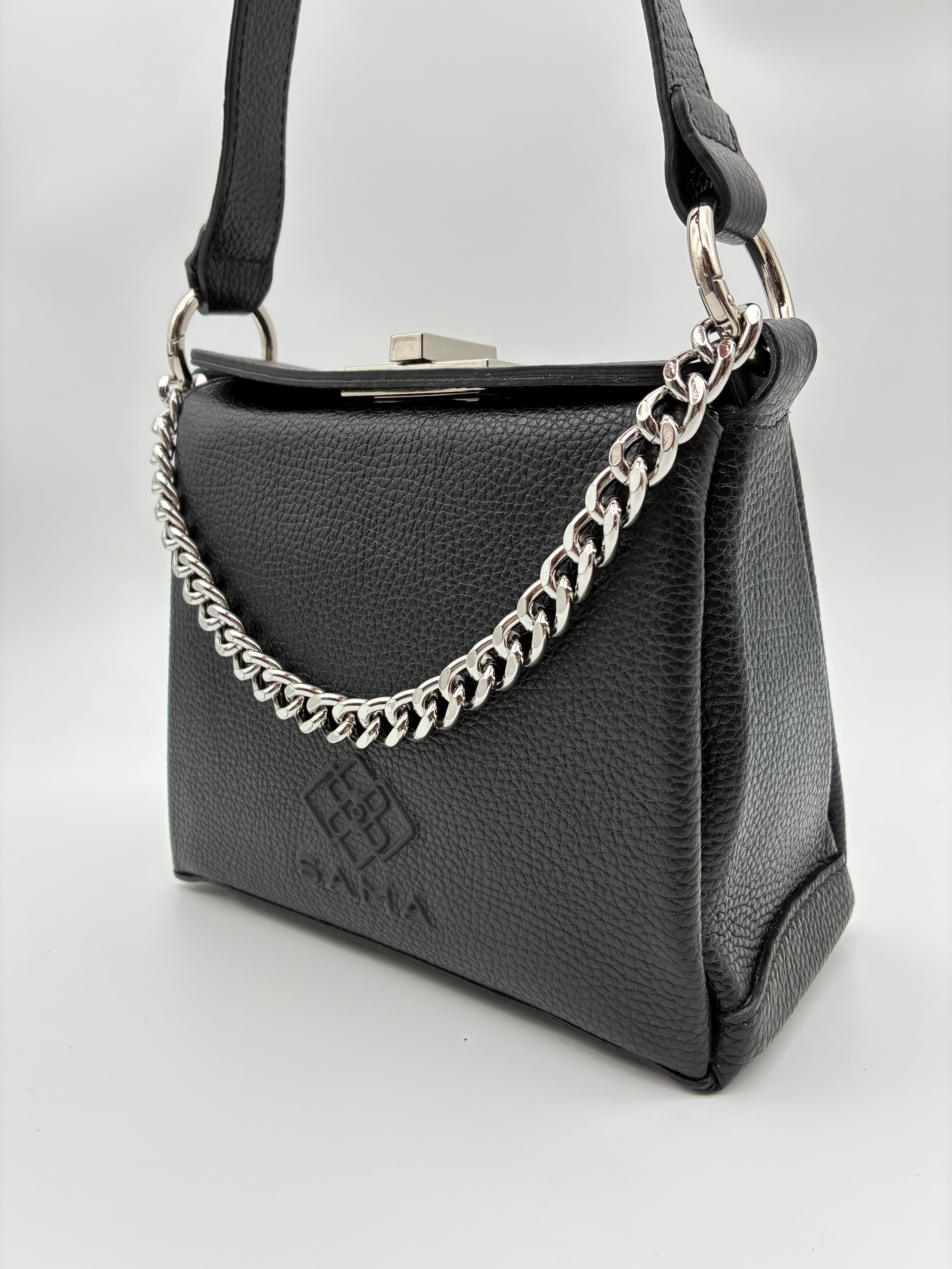 Corina Mini Satchel in Obsidian