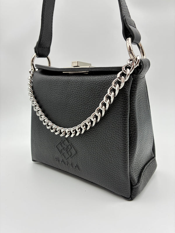 Corina Mini Satchel in Obsidian